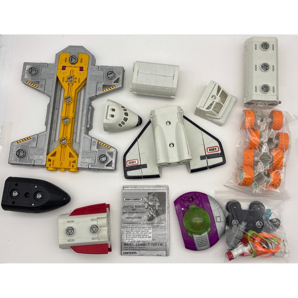 Matchbox Mega Rig Shuttle Mission Set 2008 Parts Pieces Lot Alien Astronaut